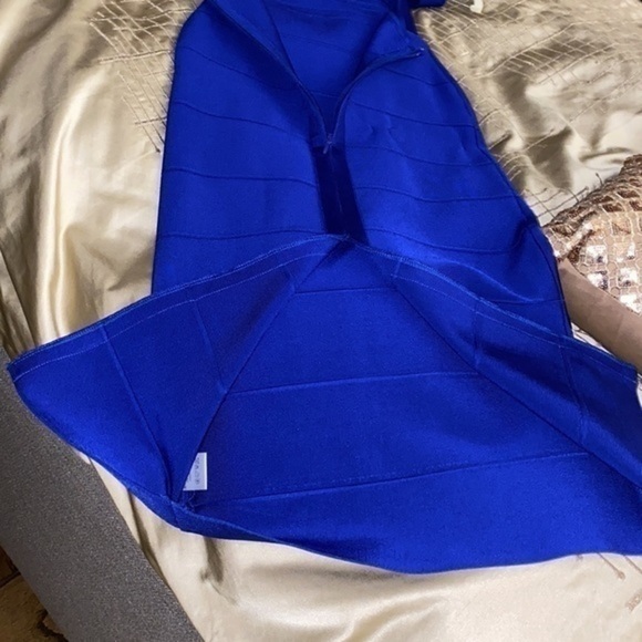 Bandage Royal  S Blue Dress NWOT bought in NYC soho store - Picture 7 of 8